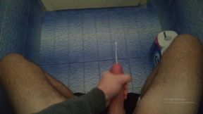 cumming in a toilet