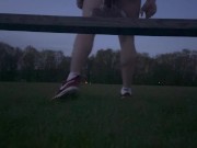 Public riding at football field! Pt 1