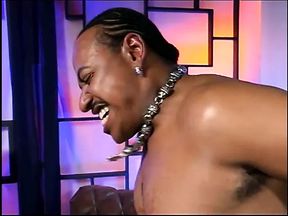 Two black dudes share a tight horny slut
