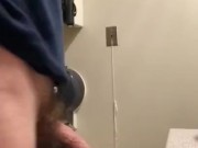 Daddy Chris peeing in a cup