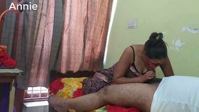 Desi girl hot blowjob for her classmate