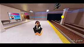 Three Clueless Roblox Newbies Seduce Pro Gamer in Hot Hentai Action