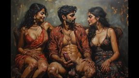 Indian wife cheating on her husband with her ex lover have some good massage and romantic fuck