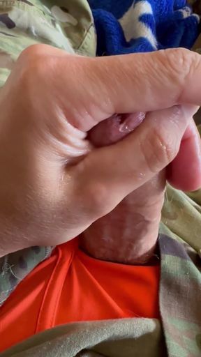 Army Solider in Uniform - Cumshot Compilation!