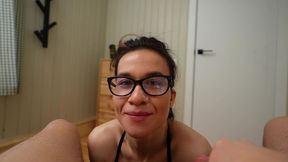 girl in a sexy outfit will suck all the cum out of you