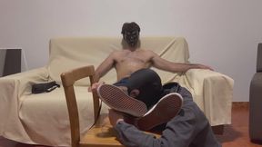 Slave Cleans My Sweaty Feet After Skateboarding