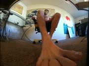 VR Toe sucking under bosses desk