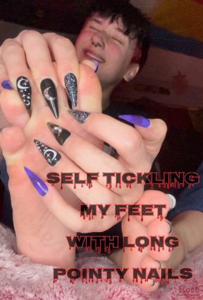 Self Tickling My Feet With Long Pointy Nails