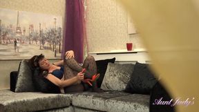 Spying On Busty Auntie Janey