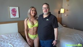 nicole aria fucks two guys with a no birth control creampie