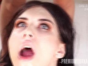 Premium Bukkake - Sheril Blossom swallows 70 big cum loads