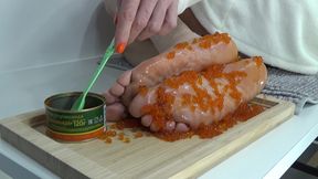 Wrinkled Legs of a MILF with Red ***