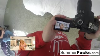 Sexy Summer Brielle fucks brunette teen Addison