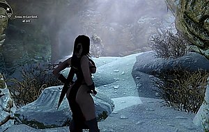 Skyrim - vampire gets dominated by frost troll - part 1