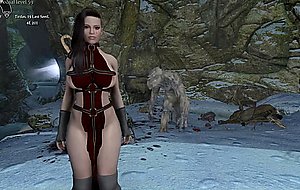 Skyrim - vampire gets dominated by frost troll - part 1