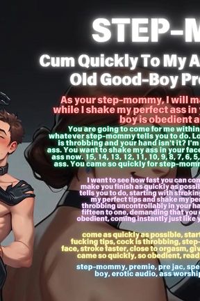 Ai Step-mommy Femdom Audo Session: Cum Quickly to My Ass Claps My Good-boy Premature Ejaculator.
