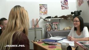 Blonde Whore Answers Casting Call with Stud and Gets Cock on Camera