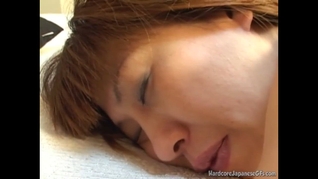 Sexy Japanese pussy wet orgasm vibrator