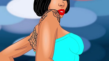 Ashley & big ebony Tranny bubble butt and big titty cartoon photoshoot was fucking hot!