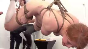 Public Disgrace: Slutty Redhead Shocks Art Students By Taking Giant Cock In All Holes