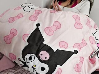 I catch my stepsister secretly masturbating beneath the covers