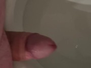 Chubby hump toilet with big clit and cum