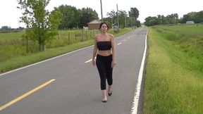Foot fetish in car (HD)