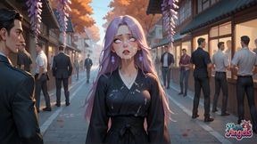 Purple Hair Sensation: Tokyo Alley Cum Drip
