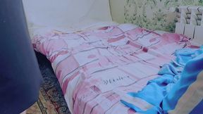 Naughty Femboy Peeking Around Corner with Teasing Smile