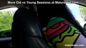 He Doesn’t Even Know How to Fuck! BBW Cougars Pick up Hitchhiker in the MatureVan