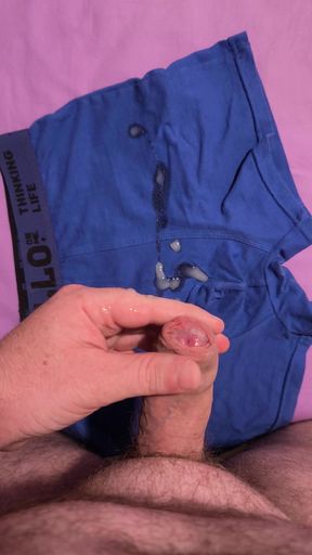 I cum in the boxers of a 22 year old twink boy for the second time