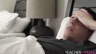 Hot Teacher Eva Long Makes Required Tutoring Visit Fucks Masturbating Student