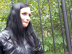 Eurobabe Rosalinda flashes her huge tits