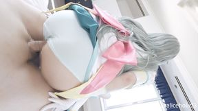 Cosplay Idol Sucks Cock and Rides Big Cheeks in Real Homemade POV