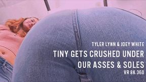 Tyler & Joey - Tiny Gets Crushed Under our Asses & Soles! - VR 360 8K