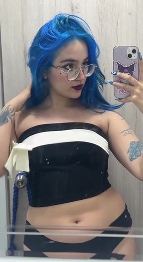 Blue swimsuit