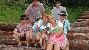 german outdoor lederhosen fuck orgy
