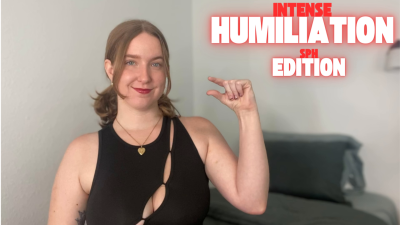 INTENSE VERBAL HUMILIATION: SPH- Femdom Humiliation POV by Miss Honey with Verbal Humiliation and Small Penis Humiliation
