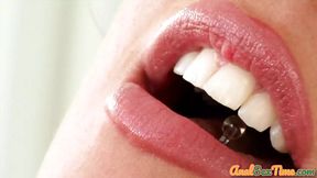 Anal play with dildo for pierced tonge slut