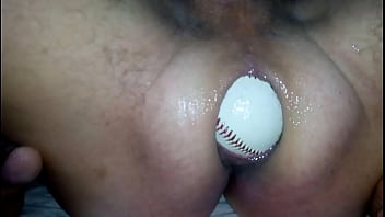 Two balls in the ass. Billiard and baseball