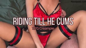Riding Till He Cream Pies Me POV MILF Up-close Pussy