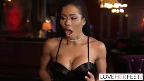 Ebony Asian Kira Noir Gives A Mind Blowing Footjob Before Anal