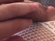 Playing in my fishnets