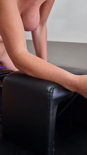 Cute Amateur MILF Having Fun with Her Sybian Sex Machine