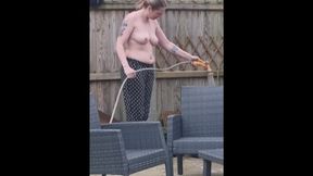 Mom-next-door getting juicy, exposing titties & taking dips w/step-son in scorching steamy affair