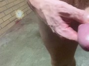 Hairy Cock Edging Out Huge Load