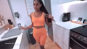 Addis Fouche WagaBang: Peeping boyfriend watches as ebony girlfriend undresses and showers