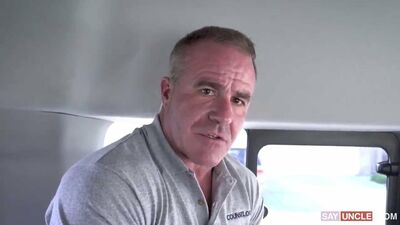 Cute twink gets his ass destroyed with older guy's hard phallus