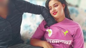 Desi village girl Soniya So happy with her Lover&#039;s Big Cock, beautiful teen babe girl fucking when alone