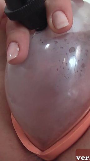 German Casting with Latina milf doing dildo show   Clip 2
